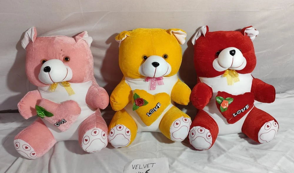2 Feet Velvet Teddy Bear Soft Toy Set