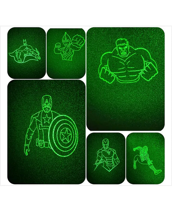 Laser Light Pointer | Long-Range | Special Kids Edition - 6 Action Figures | 2000m Range | Rechargeable Cell & Charger