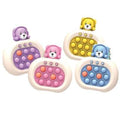 Fast Push Game for Kids, Pop Bubble Speed Challenge, Cute Bear Shape Handheld Game, Early Learning Sensory