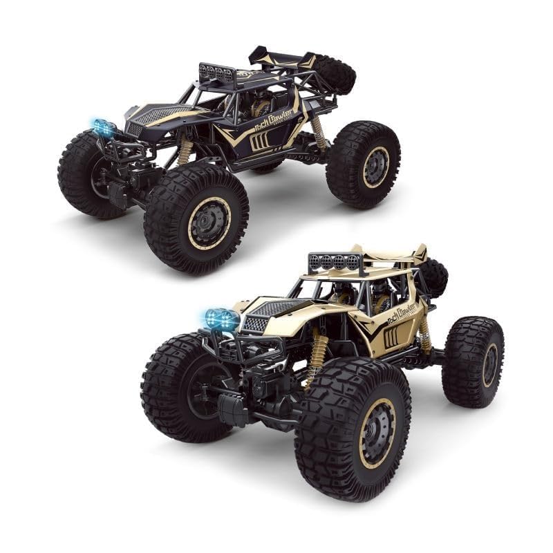 4WD RC Rock Crawler Monster Truck 1:8 Scale | Rechargeable Remote Control Off Road Car with 2.4GHz Controller, Metal Body, High Torque Motor, All Terrain Climbing Car
