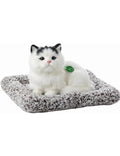 Interactive Plush Cat Toy with Sound & Touch Sensor, Realistic Meowing Kitten Soft Stuffed Animal for Kids, Cat Lovers