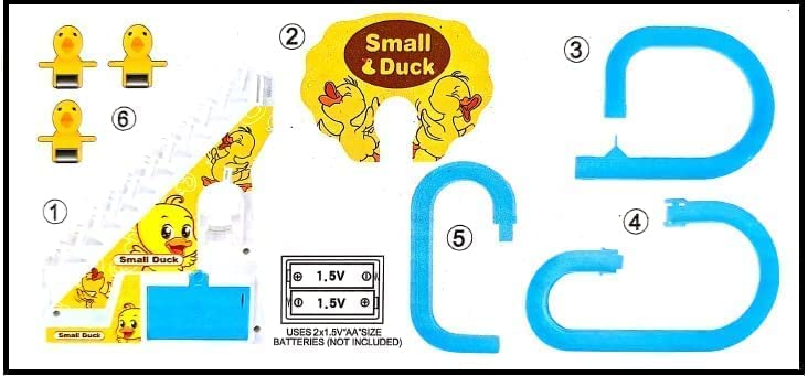 Duck Slide, Funny Automatic Stair-Climbing Ducklings Cartoon Racetrack Set Little Lovely Duck Slide Toy Escalator Toy with Lights and Music