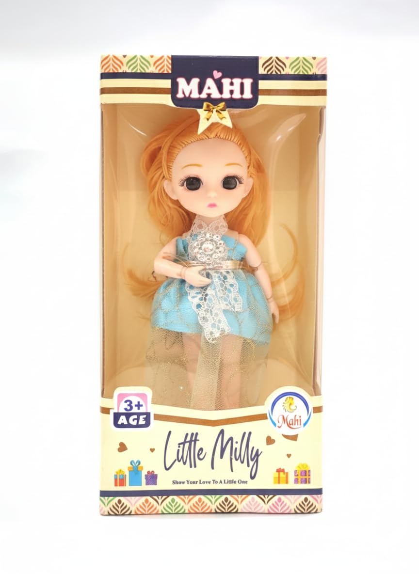 Mahi Little Milly Fashion Doll for Girls (Pack of 1) | Cute Doll Toy with Stylish Dress