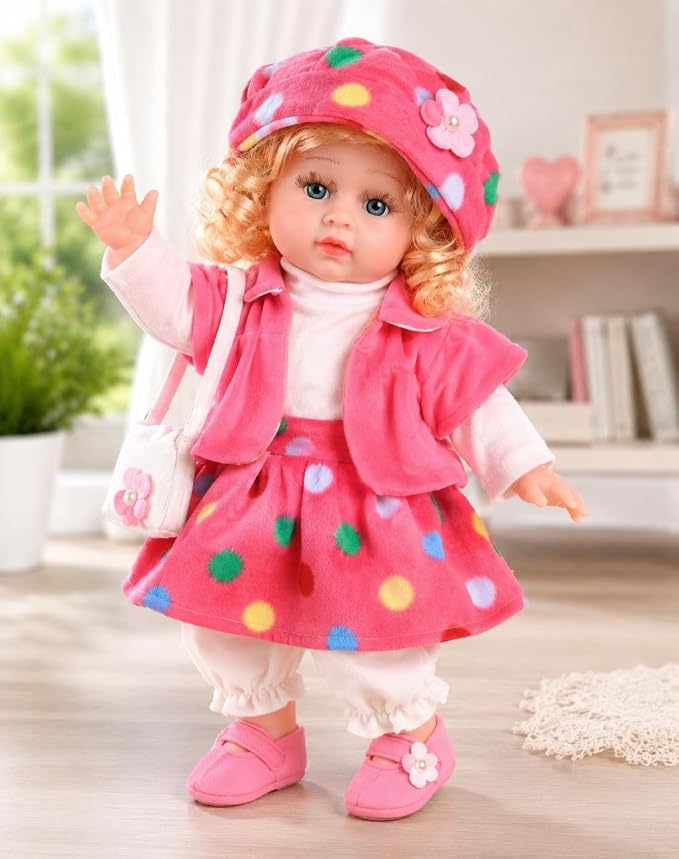 Musical Baby Doll Toy for Kids - Soft Plush Talking & Singing with Touch Sensor
