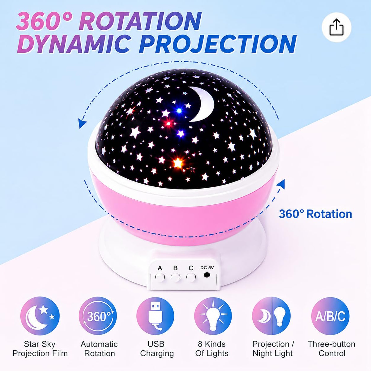 Star Master Dream Rotating Projection Lamp