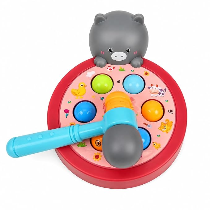 Octopus Fun Playing Whack a Mole Game Toy with Hammer | Ages 3+, Interactive Play