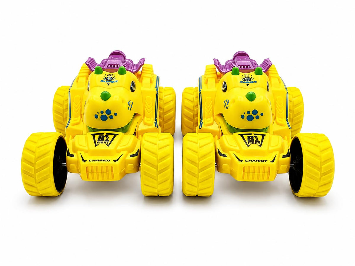 Dinosaur Monster truck| Friction Powered Pull Back Cars | Big Wheel Off-Road Dino Vehicle Set | Educational Toy Trucks