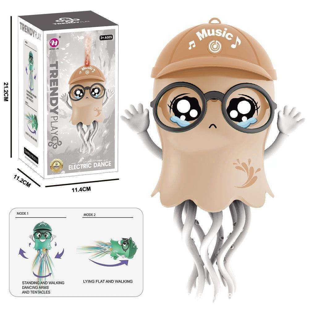 Dancing Octopus with Automatic Obstacle Avoidance Wiggling Tentacles Multi-Color Magical Crawling Musical Toy