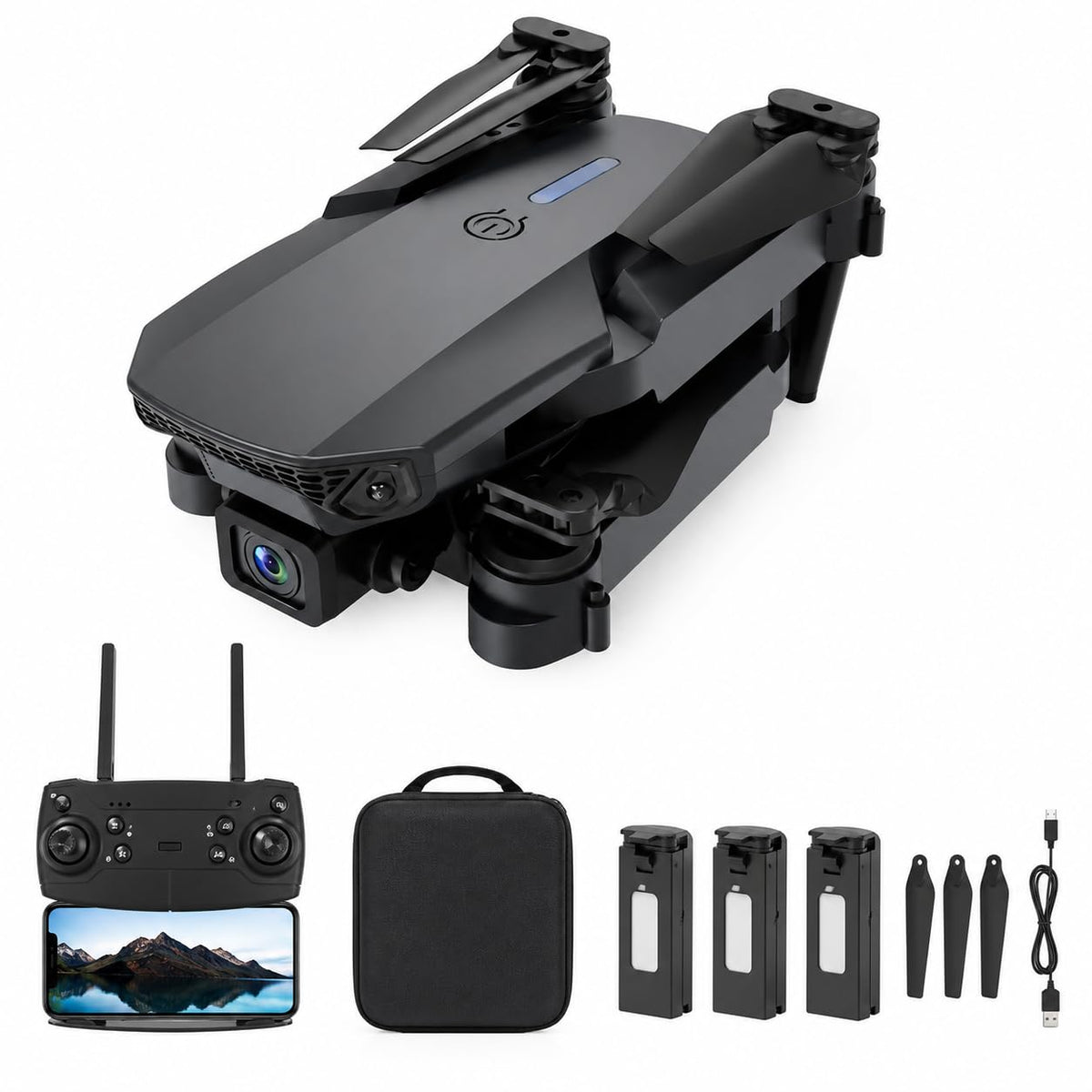 E88 Pro Foldable Drone with Camera, FPV Quadcopter for Beginners, Altitude Hold