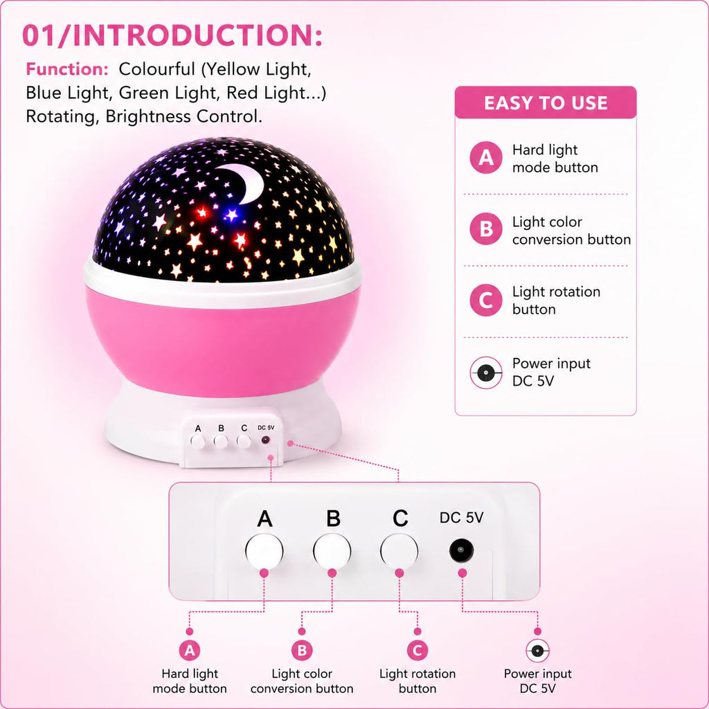 Star Master Dream Rotating Projection Lamp