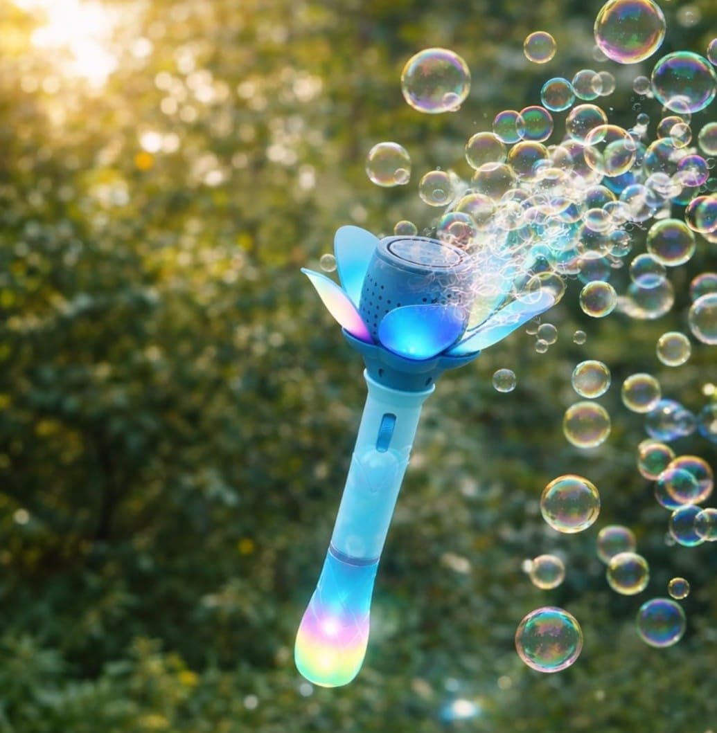 Electric Bubble Maker Toy| Automatic 10-Hole Bubble Blower with Colorful LED Lights | Bubble Machine, Wedding & Outdoor Play