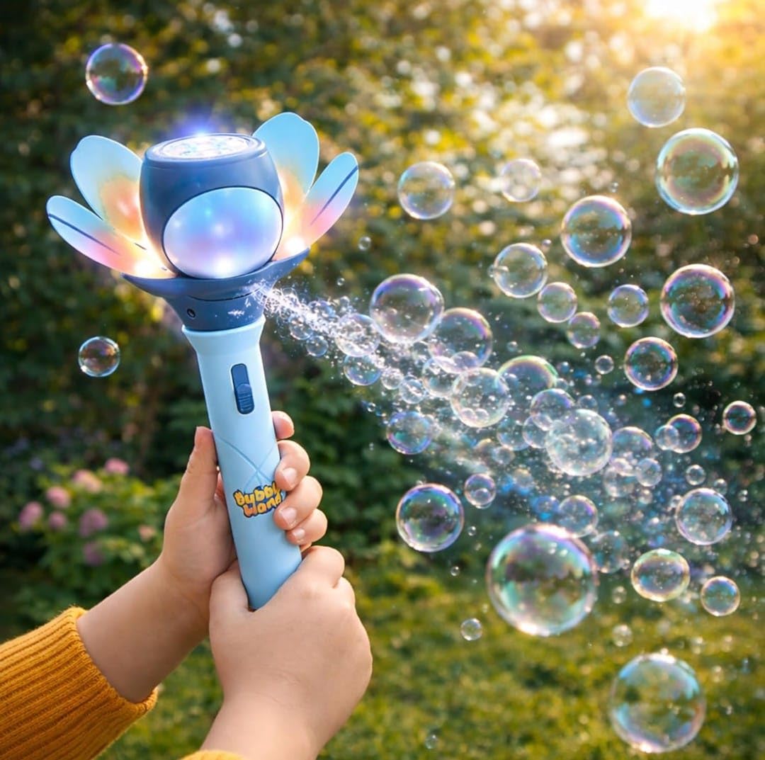 Electric Bubble Maker Toy| Automatic 10-Hole Bubble Blower with Colorful LED Lights | Bubble Machine, Wedding & Outdoor Play