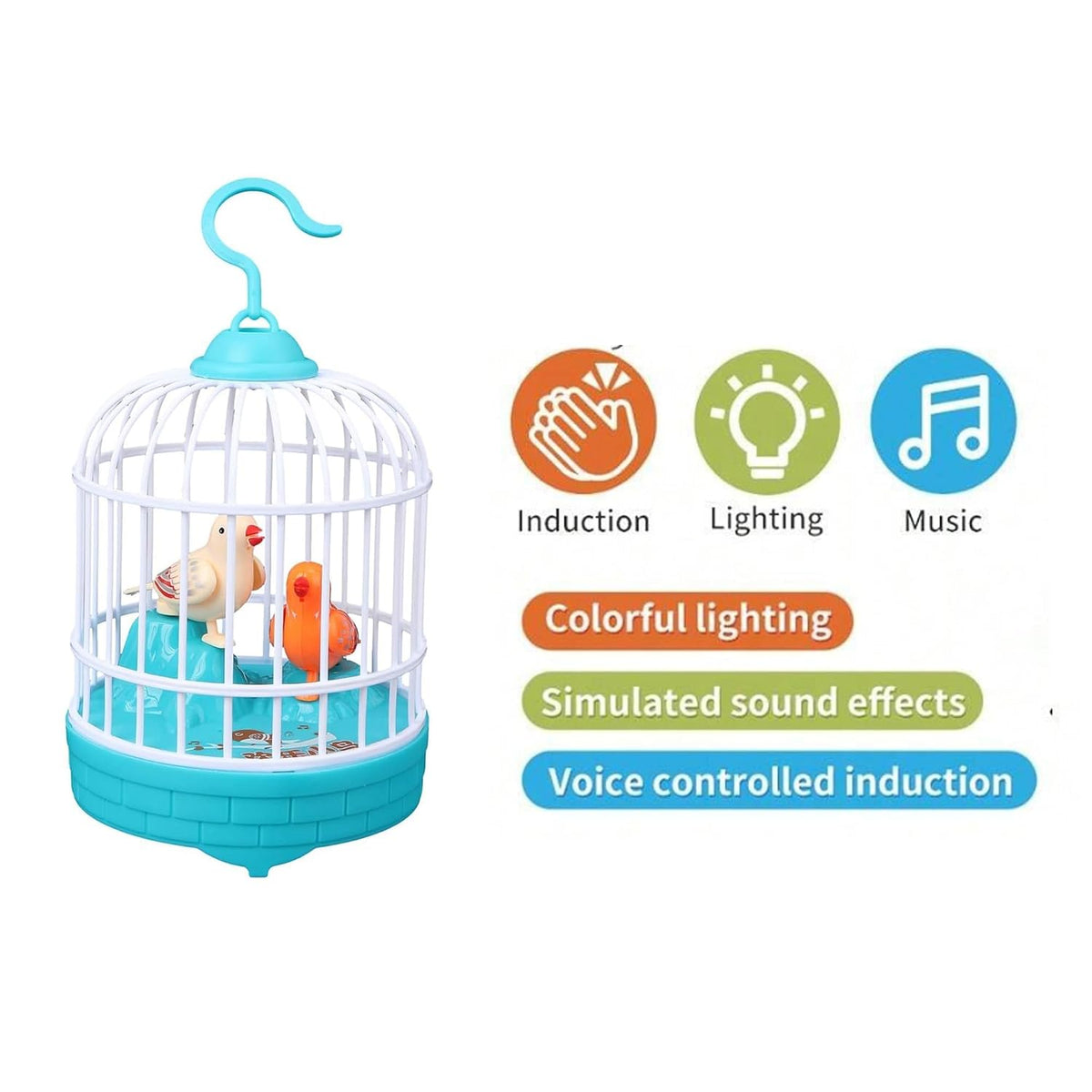 Talking Birds Interactive Toy — Realistic Speech Mimic Parrot with Voice Recording & Playback, Touch-Activated, Colorful, Fun Gift for Kids & Pet Lovers