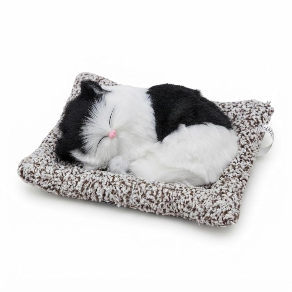 Musical Sleeping Cat Plush Pillow for Kids | Soft Stuffed Animal Cushion Toy with Music
