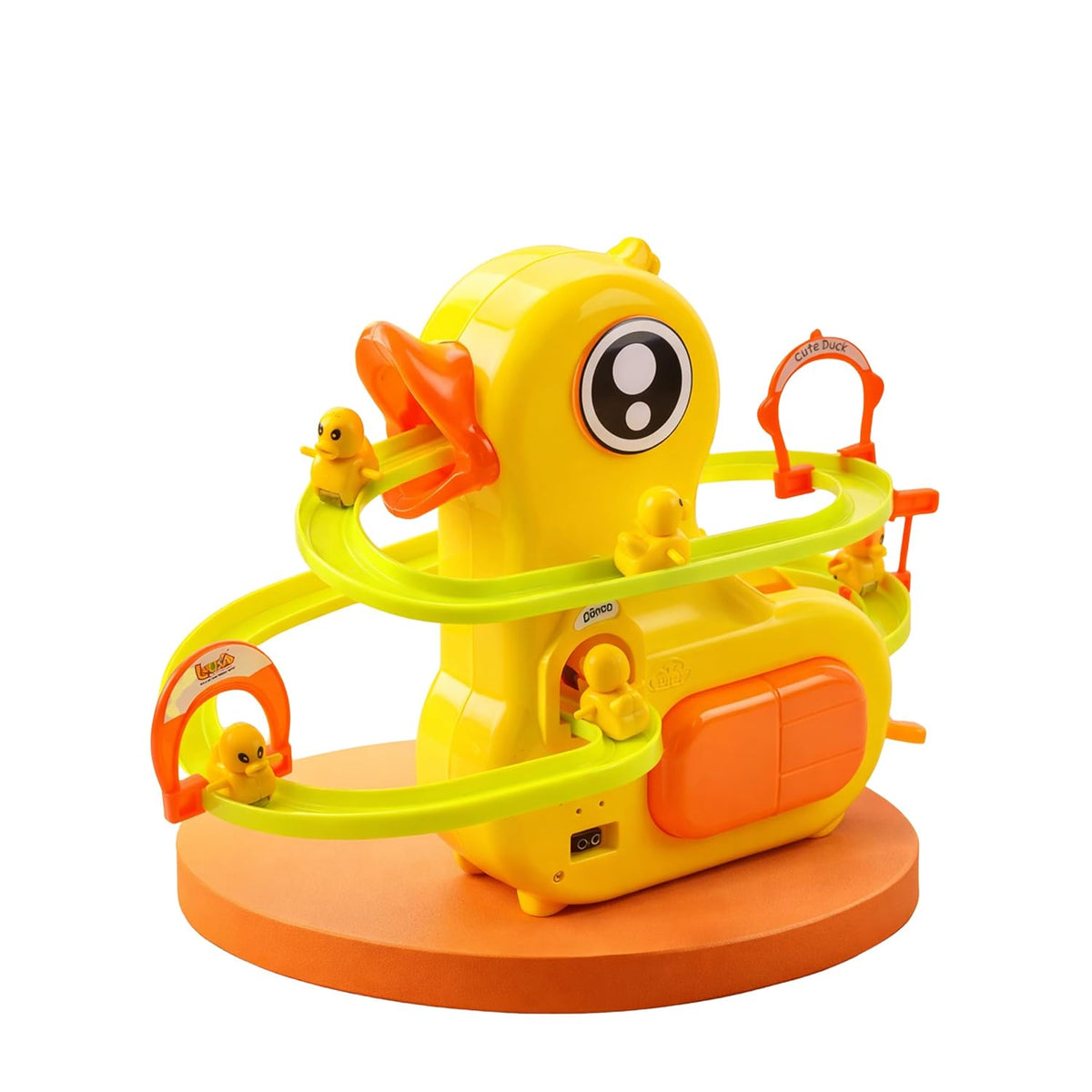 Luusa® Duck Slide Toy with LED Lights & Music | Electric Climbing Duck Track Toy | Educational Musical Slide Game for Kids