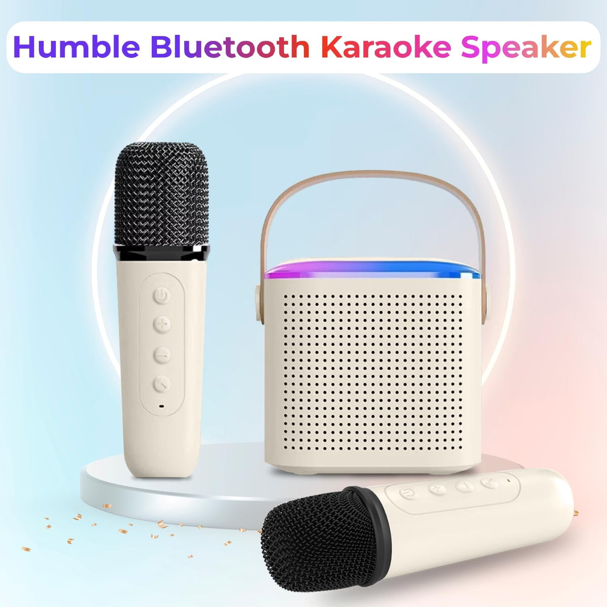 Kroko Series Mini Bluetooth Wireless Karaoke Speaker with 2 Mics, 8Hrs Playtime