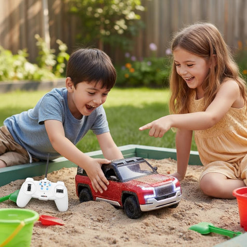 1:12 Scale Rechargeable Moka U8 Remote Control Drift Car with EV Power Charge Station | Auto Park, Light & Music for Kids/Children Ages 3+, Multicolor