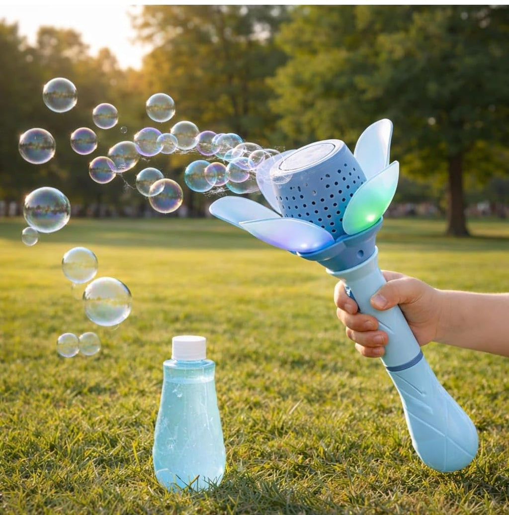 Electric Bubble Maker Toy| Automatic 10-Hole Bubble Blower with Colorful LED Lights | Bubble Machine, Wedding & Outdoor Play