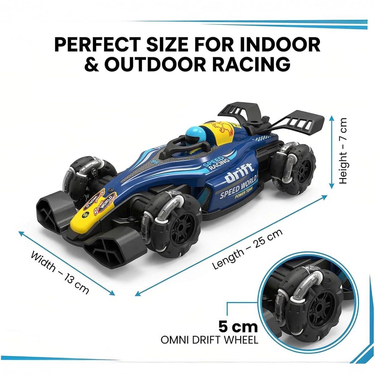 Remote Control Drift Stunt Car Toy | 4x4 RC Car | High Speed Racing Car | Omni-Directional Wheels | 360° Rotation | Double Sided Driving | RGB Lights Music