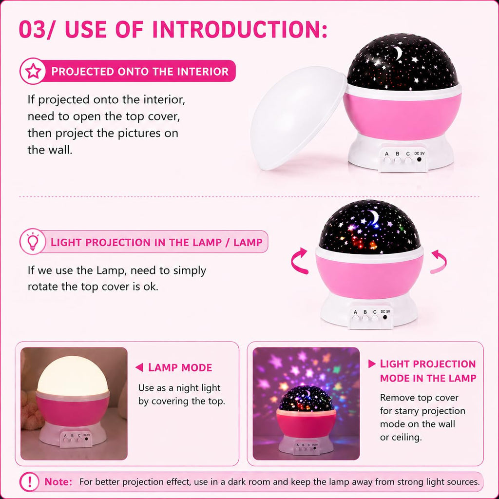 Star Master Dream Rotating Projection Lamp