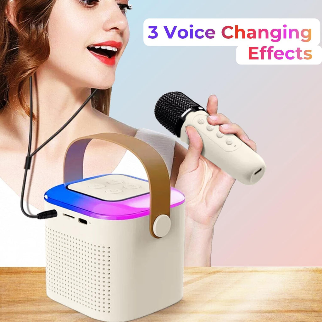 Kroko Series Mini Bluetooth Wireless Karaoke Speaker with 2 Mics, 8Hrs Playtime