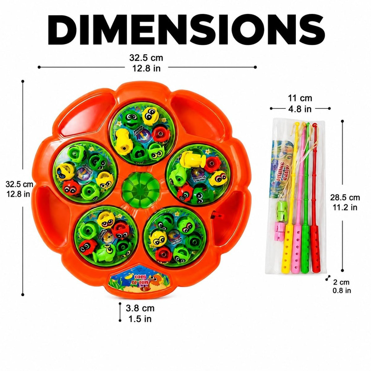 Premium Electronic Fishing Game for Kid| Rotating Fish-Catching Toy with 30 Fish & 4 Sticks| Develop Hand-Eye Coordination & Motor Skill