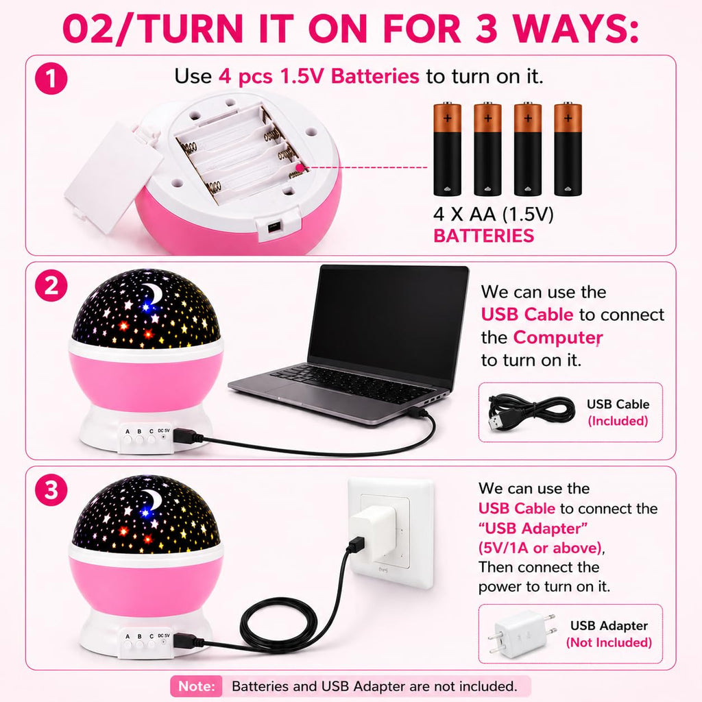 Star Master Dream Rotating Projection Lamp