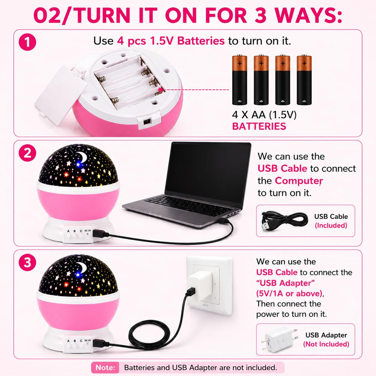 Star Master Dream Rotating Projection Lamp