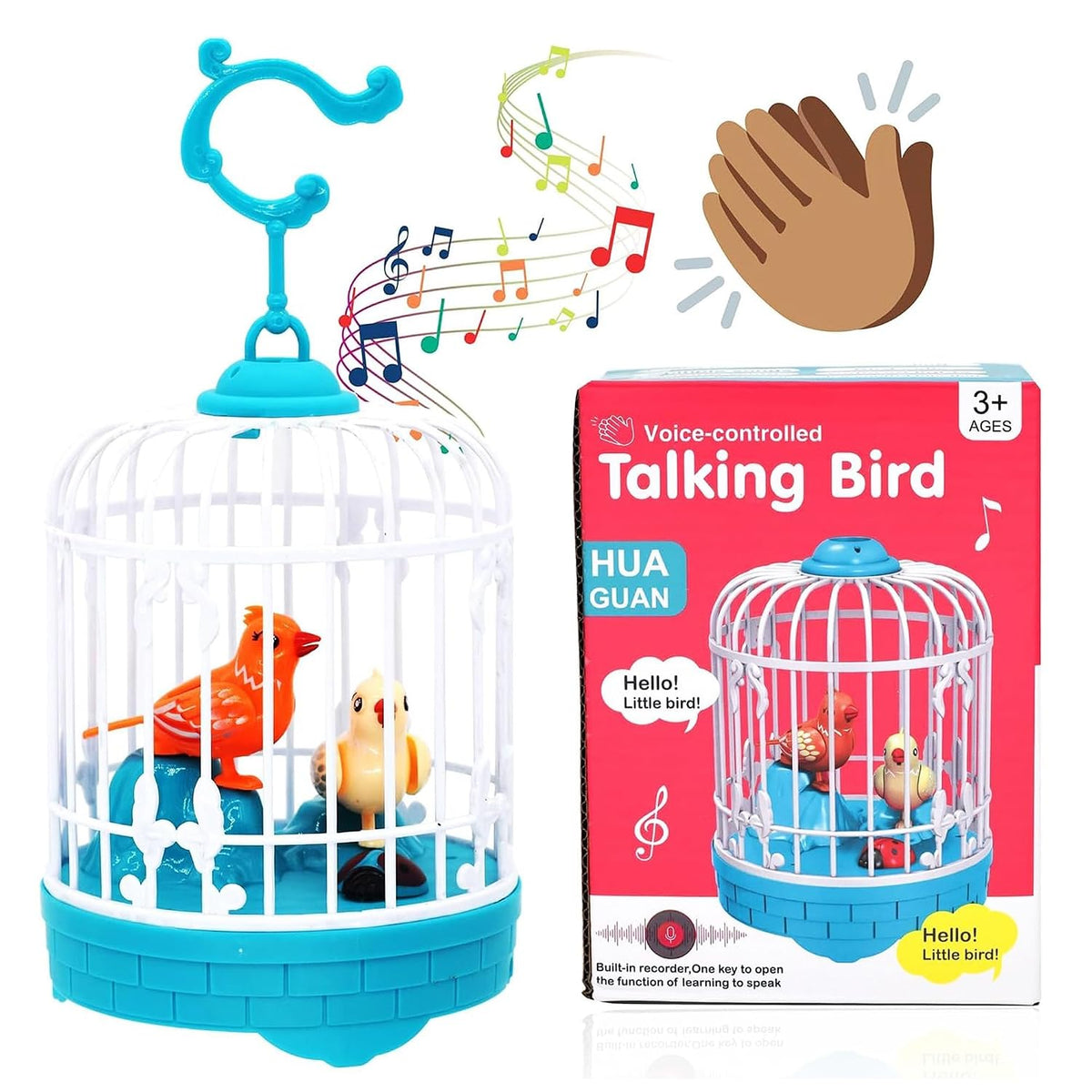 Talking Birds Interactive Toy — Realistic Speech Mimic Parrot with Voice Recording & Playback, Touch-Activated, Colorful, Fun Gift for Kids & Pet Lovers