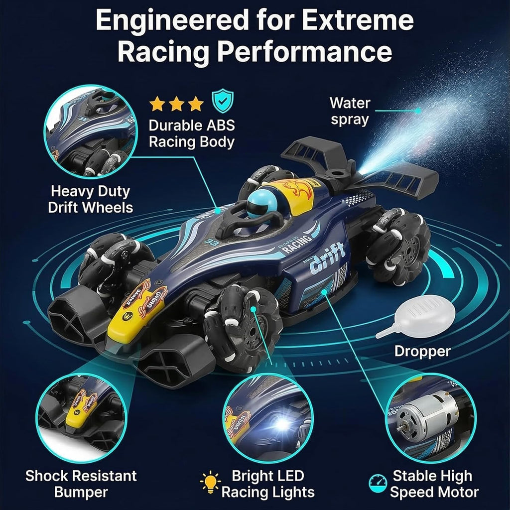 Remote Control Drift Stunt Car Toy | 4x4 RC Car | High Speed Racing Car | Omni-Directional Wheels | 360° Rotation | Double Sided Driving | RGB Lights Music