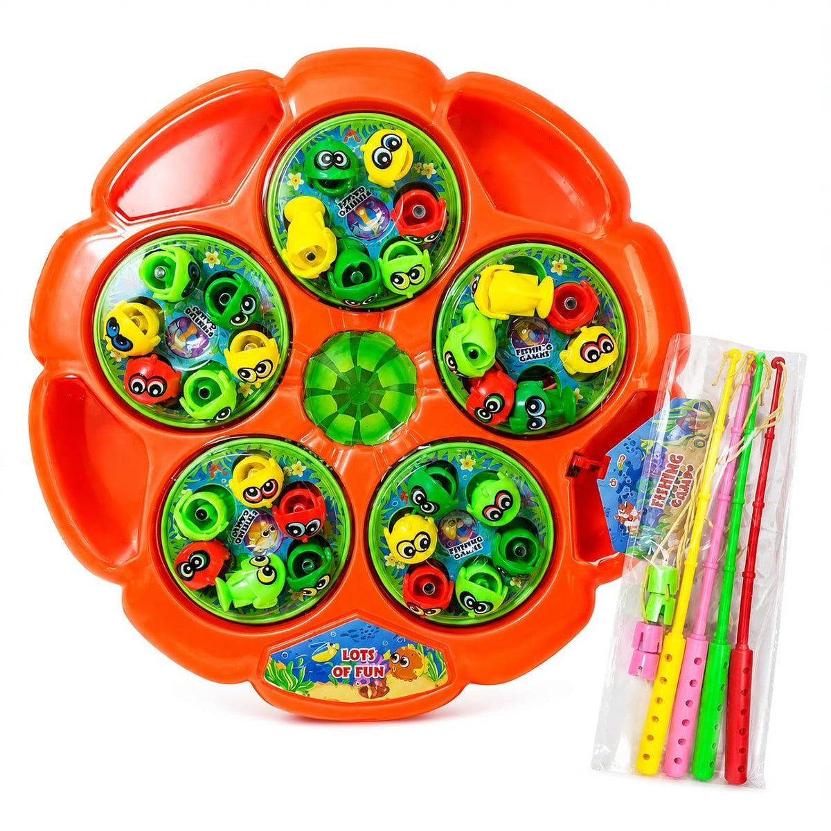 Premium Electronic Fishing Game for Kid| Rotating Fish-Catching Toy with 30 Fish & 4 Sticks| Develop Hand-Eye Coordination & Motor Skill