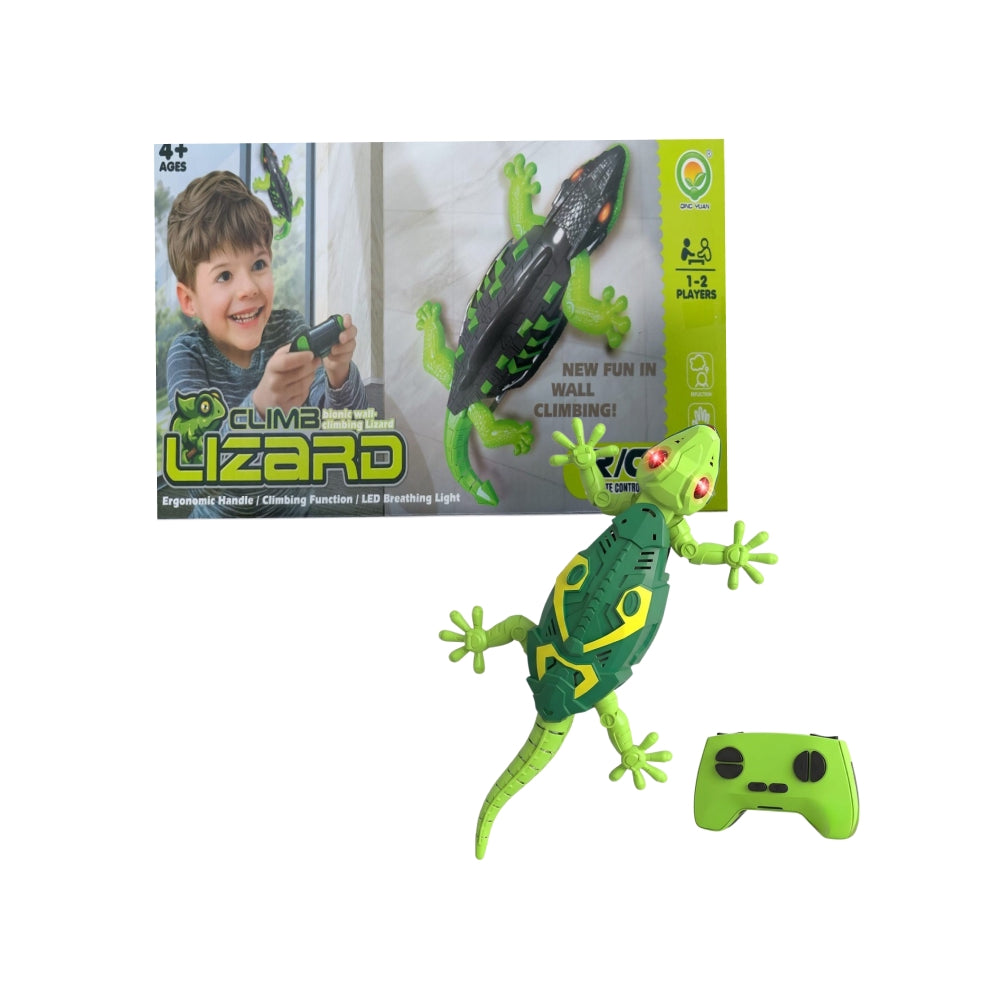 Remote Control Wall Climbing Lizard | Rechargeable RC Lizard, LED Lights, Anti Gravity Wall Crawling, Climbs Walls Ceiling & Floors, USB Charging