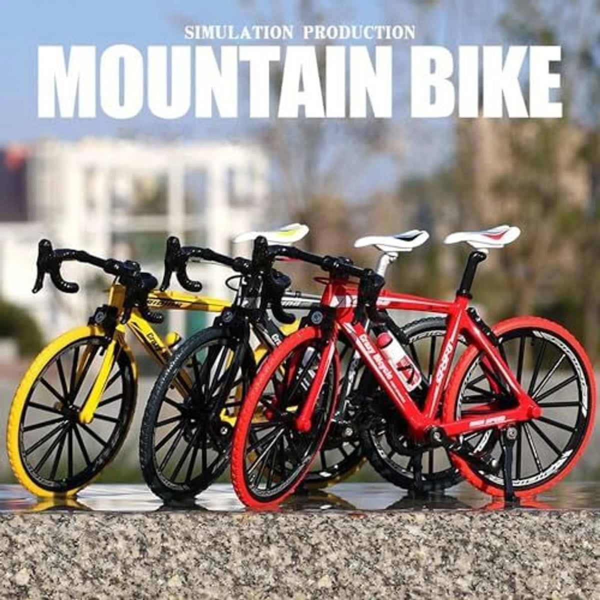 Diecast Metal Model Bicycle Cross Mountain Bikes (Multicolor)